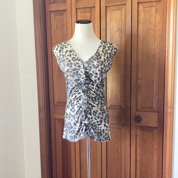 Banana Republic Ruffled Front Stretch Pullover Top, Size XS - Picture 1 of 9